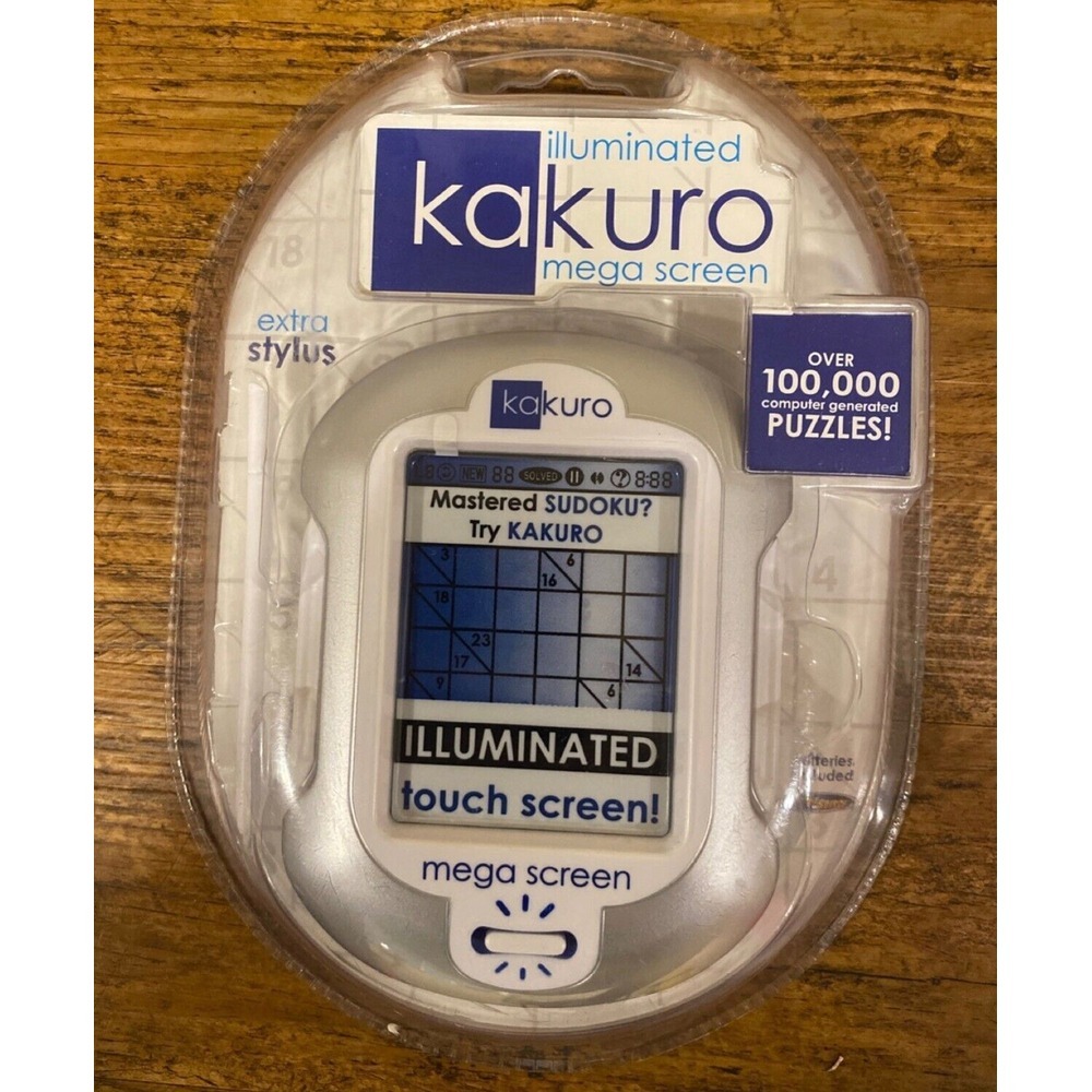 Kakuro Illuminated Mega Touch Screen‎ Logic Puzzle Techno Source Travel Game NIB